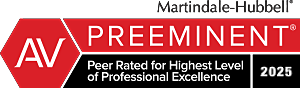 Martindale-Hubbell | AV Preeminent | Peer Rated for Highest Level of Professional Excellence | 2025